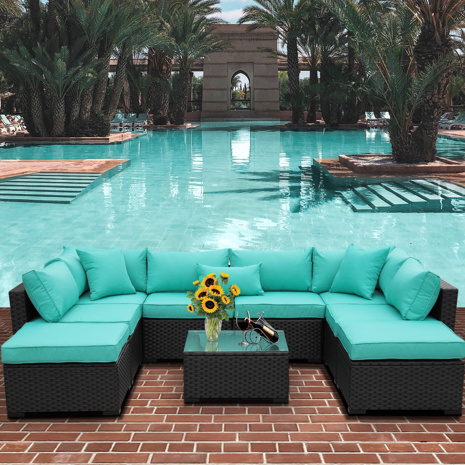9 piece patio sectional hotsell